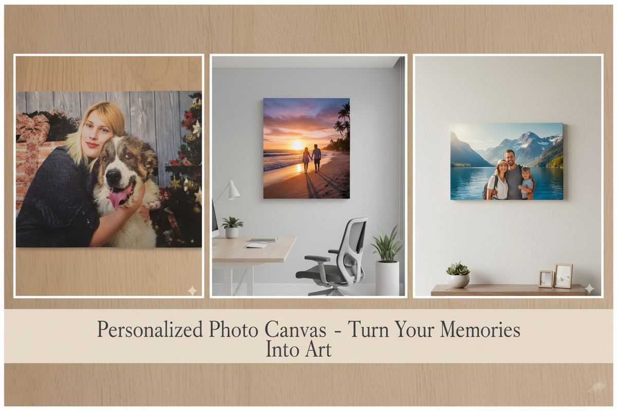 Personalized sunset photo canvas print — custom wall art gift for any occasion from HillTop Gifts