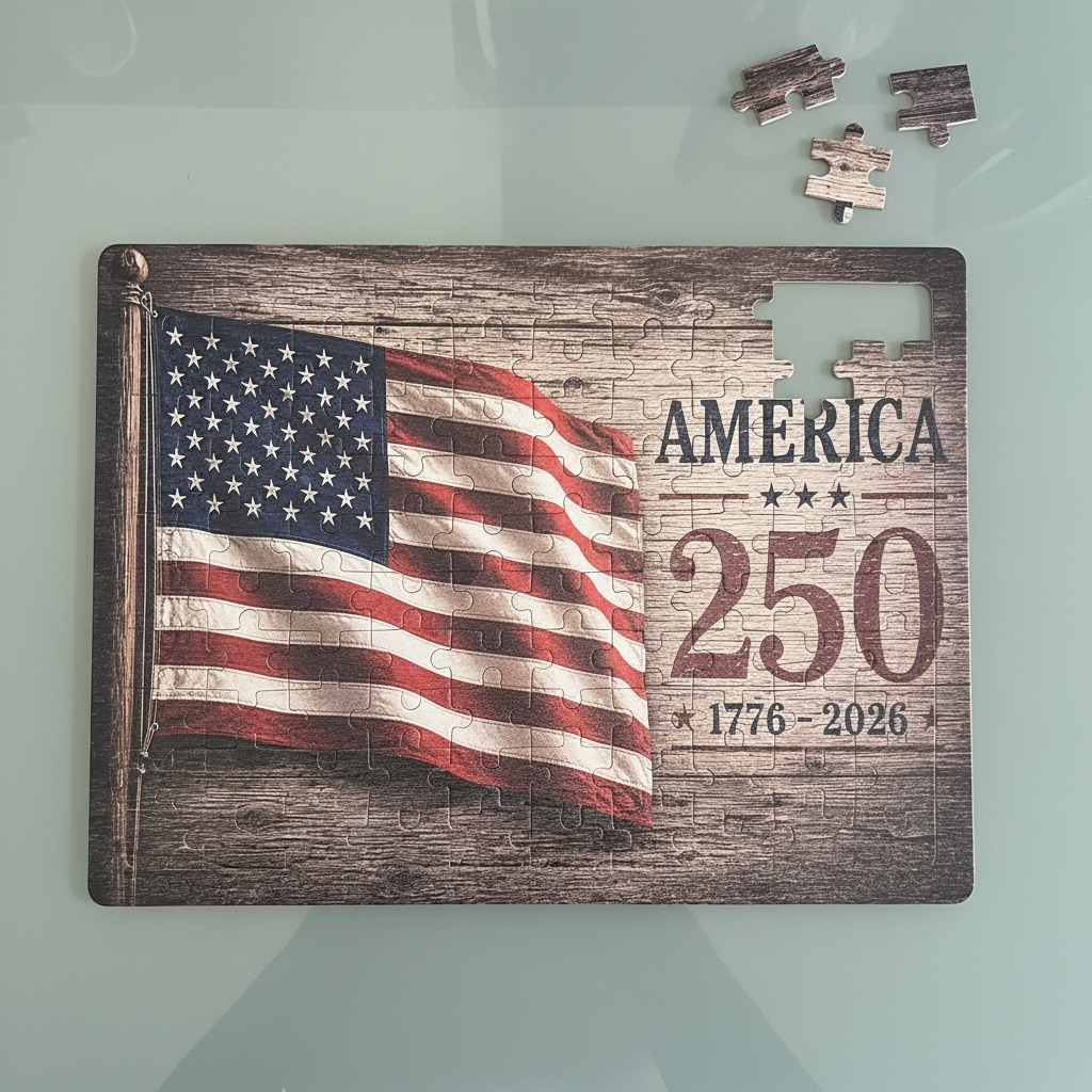 America 250 Years of Freedom Puzzle - 1776-2026 American Flag Patriotic Puzzle
