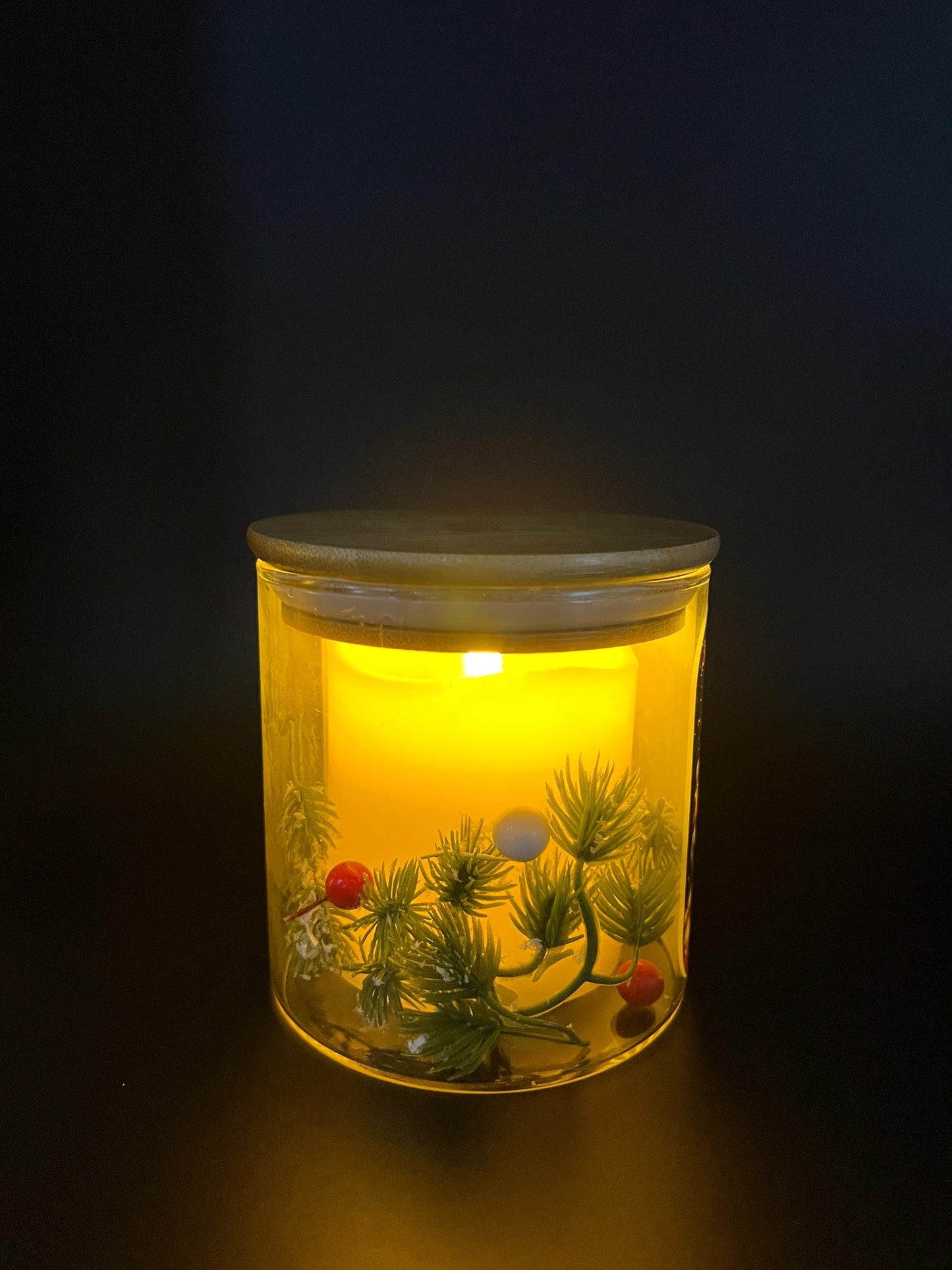 Inspirational Flameless Christmas Candle Jar | Christian Gift
