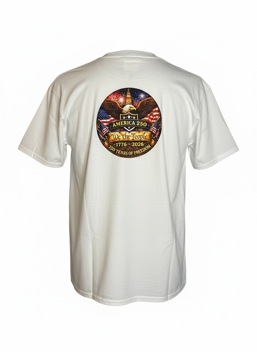 America 250 “We The People” 1776–2026 T-Shirt – 250 Years of Freedom Patriotic Unisex Tee
