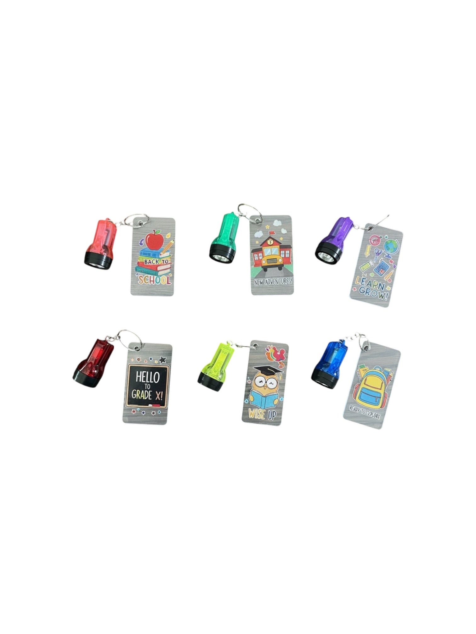 Back to school keychain flashlights 