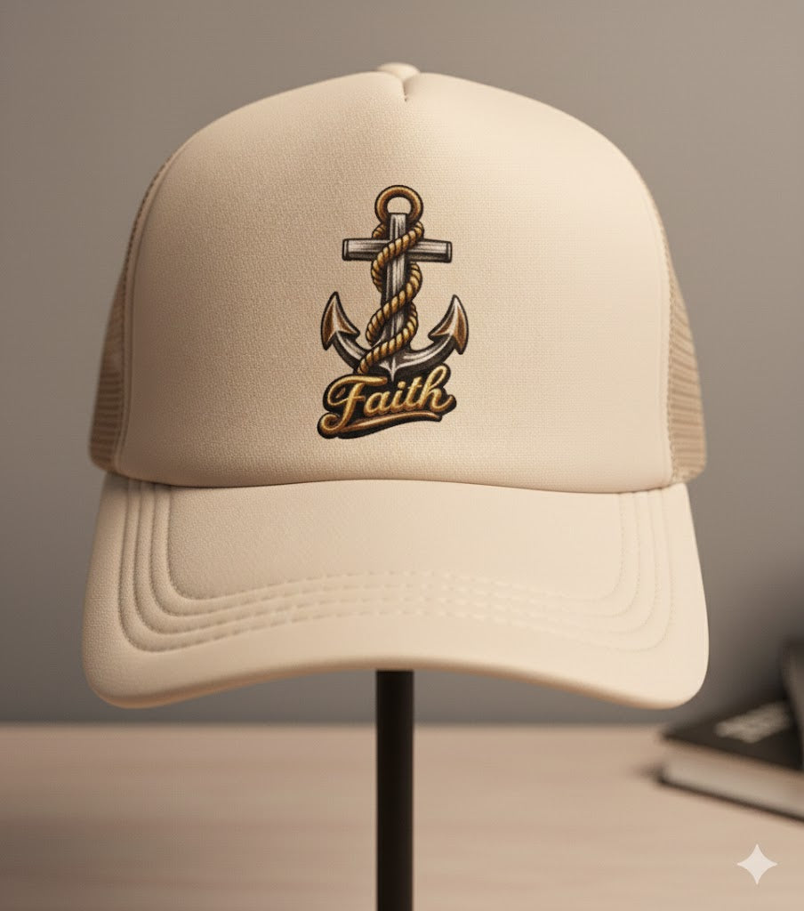 Anchored in Faith Trucker Hats