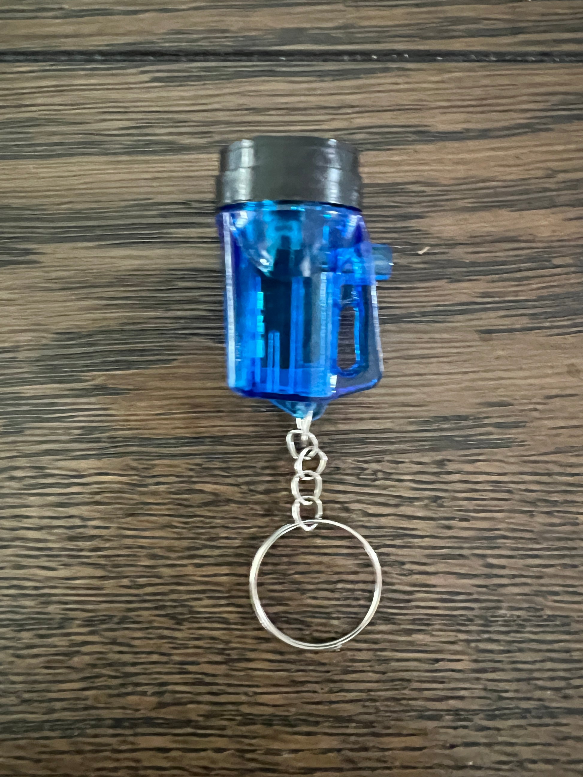 blue flashlight