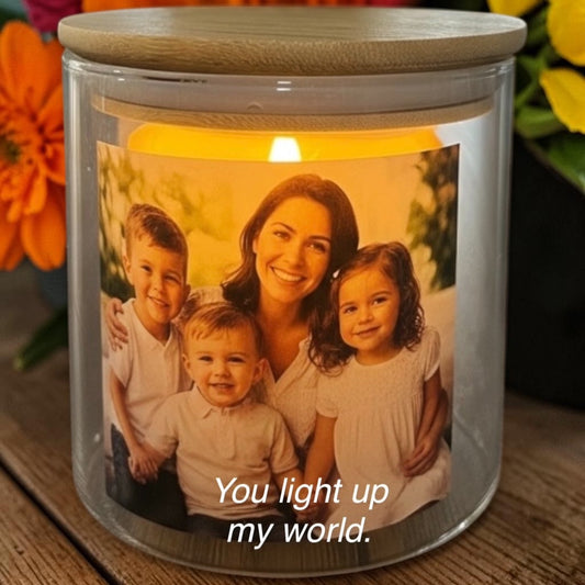 Custom Candle with Your Photo & Flameless Candle