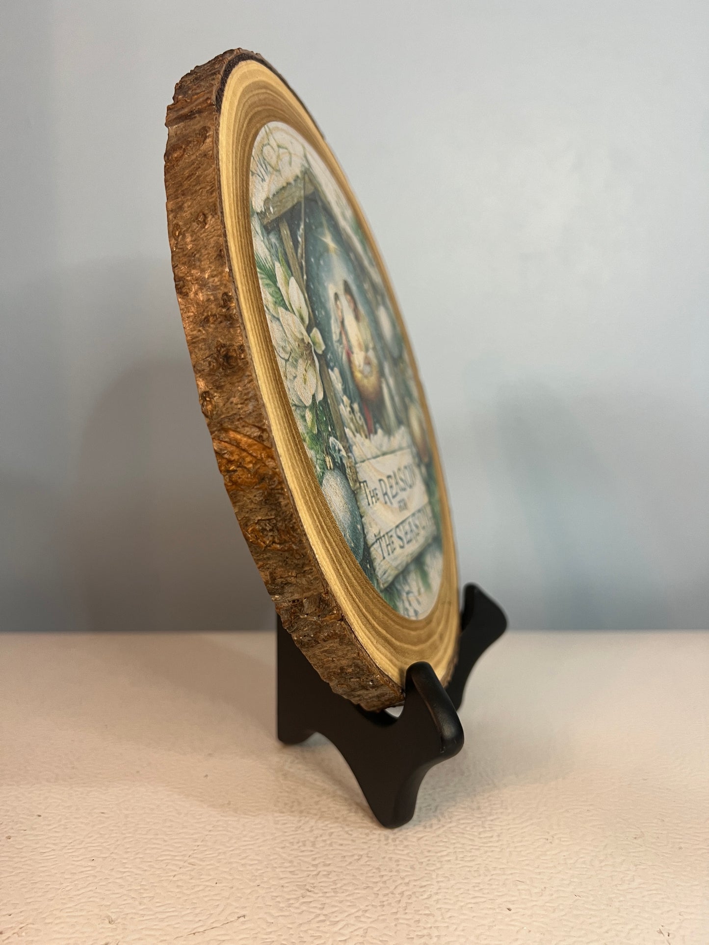 The Reason for the Season Wooden Nativity Display – 9×9-Inch Tabletop Christmas Decor