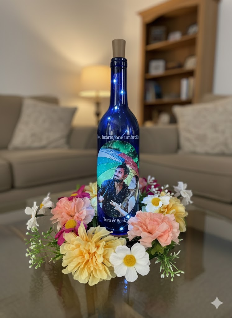 Custom Wine Bottle With Your Photo Collection