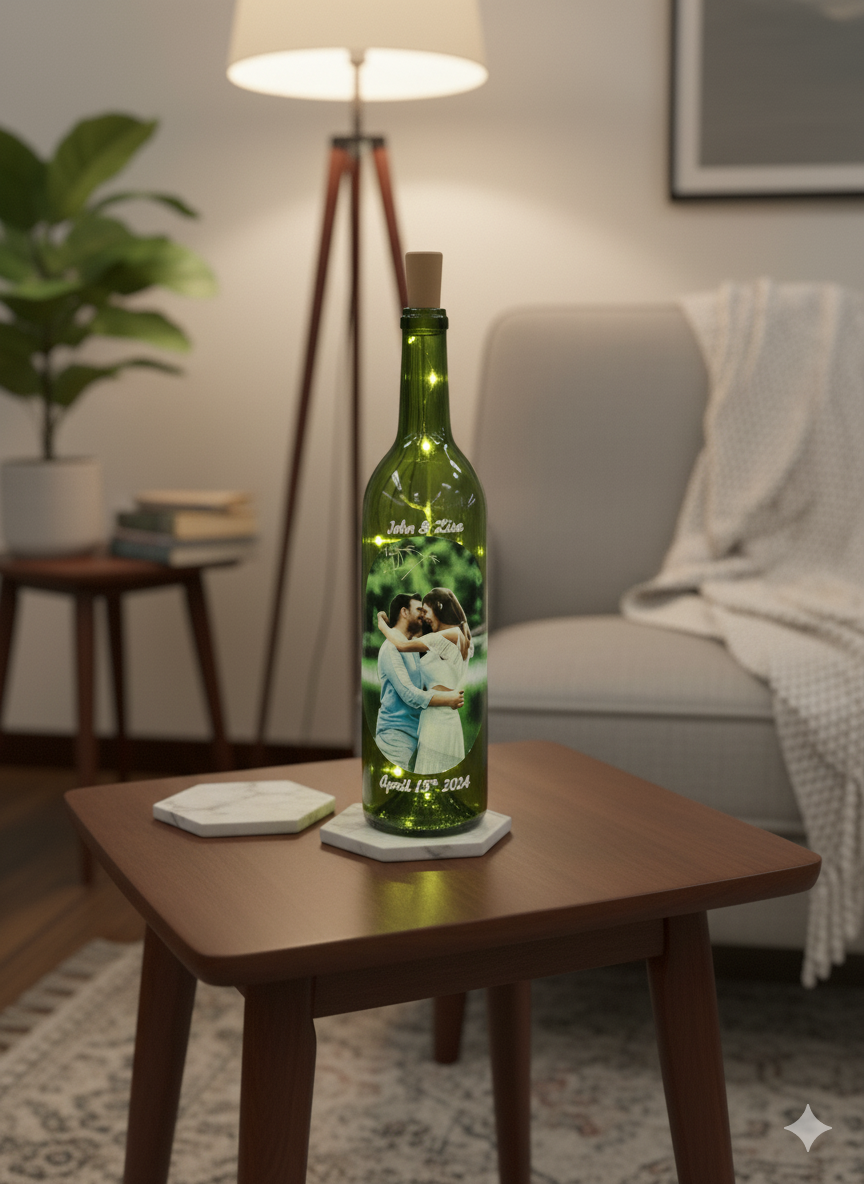 Custom Wine Bottle With Your Photo Collection