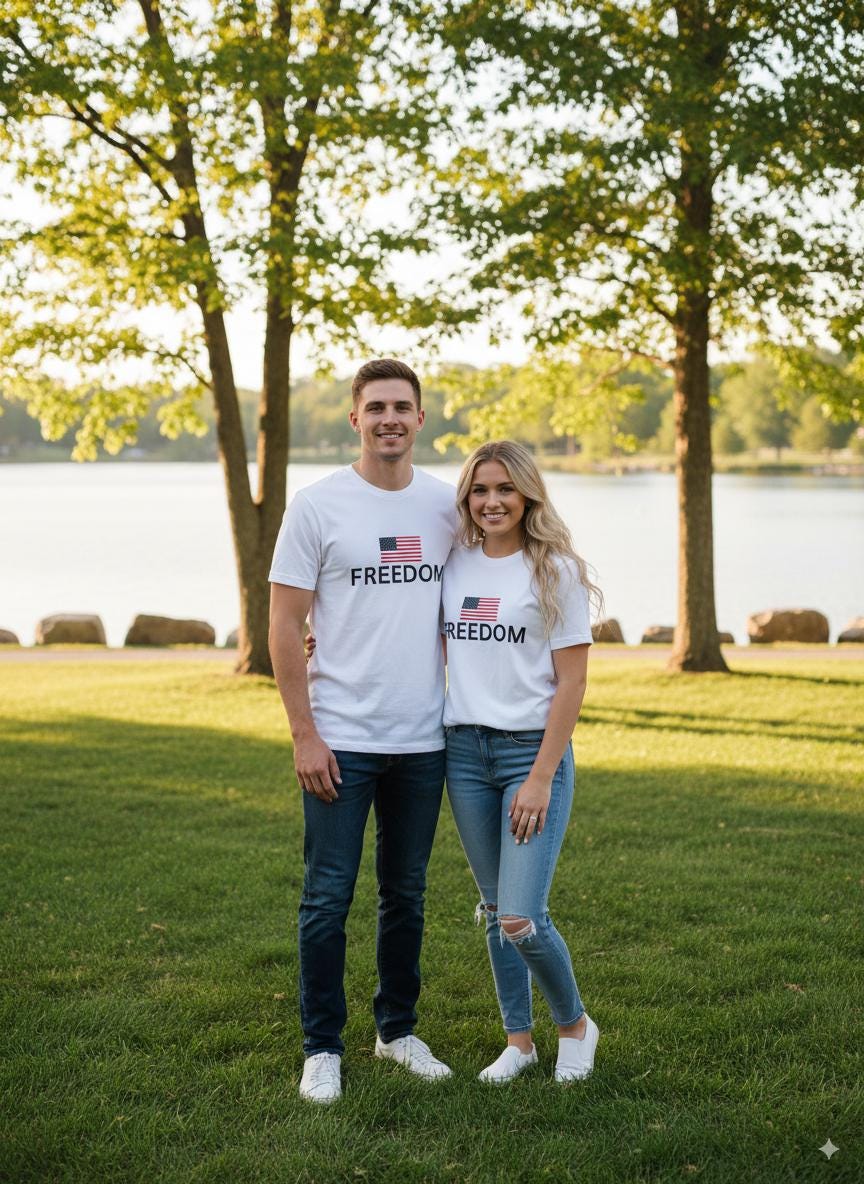Freedom American Flag T-Shirt  - Patriotic Tees
