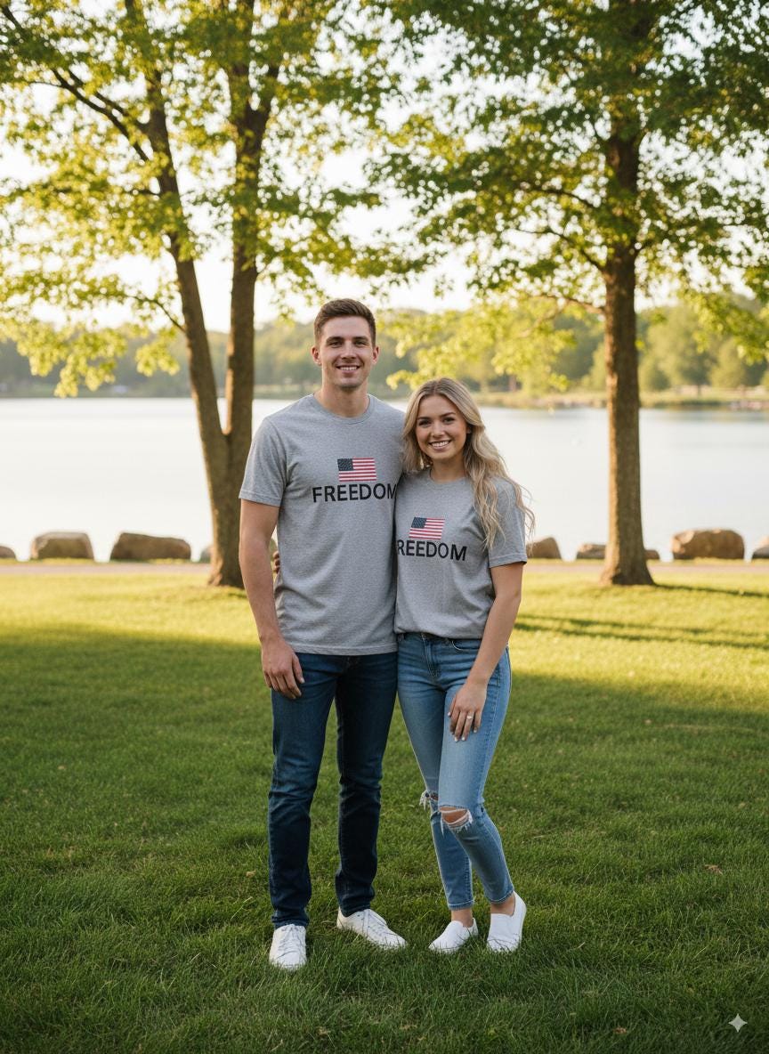 Freedom American Flag T-Shirt  - Patriotic Tees