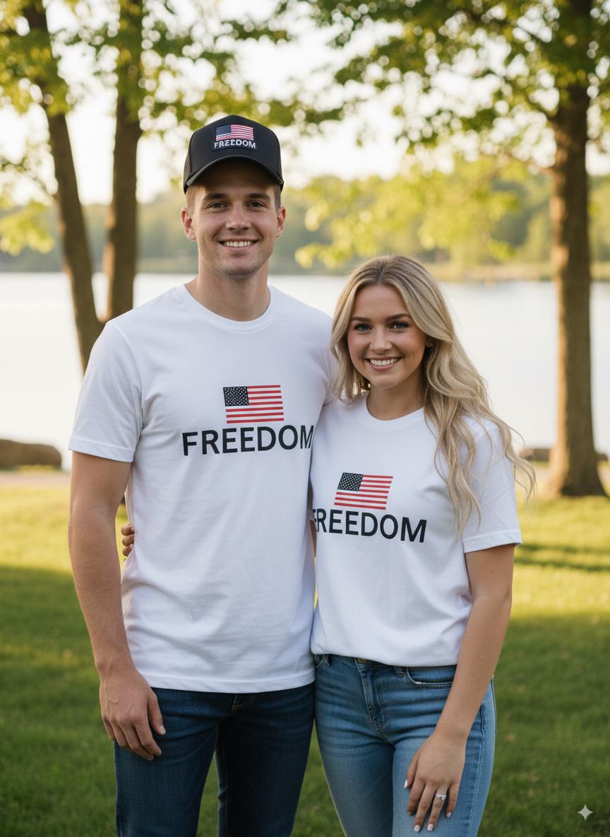 Freedom American Flag T-Shirt  - Patriotic Tees