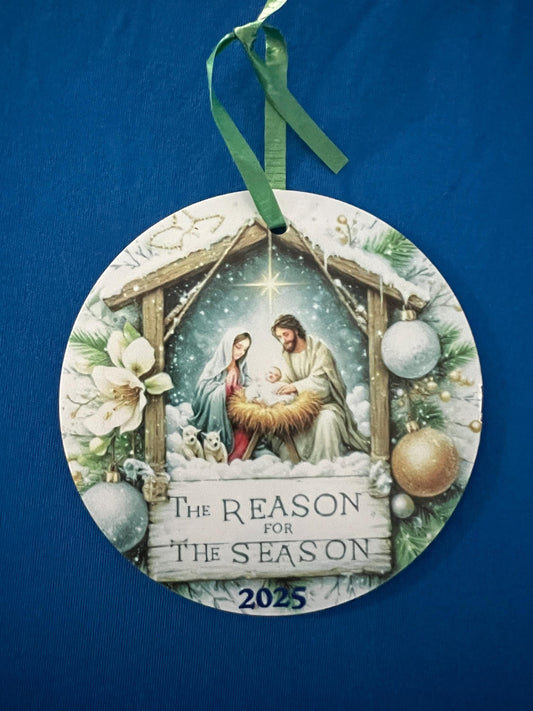 Christmas Ornament | Reason for the Season | 2025 Ornament | Florida tree decoration