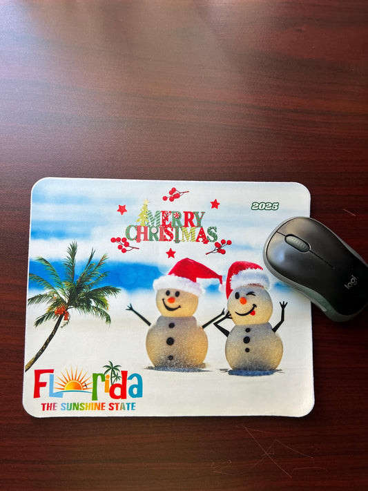 Florida Christmas Mouse Pad – Beach Holiday Office Decor