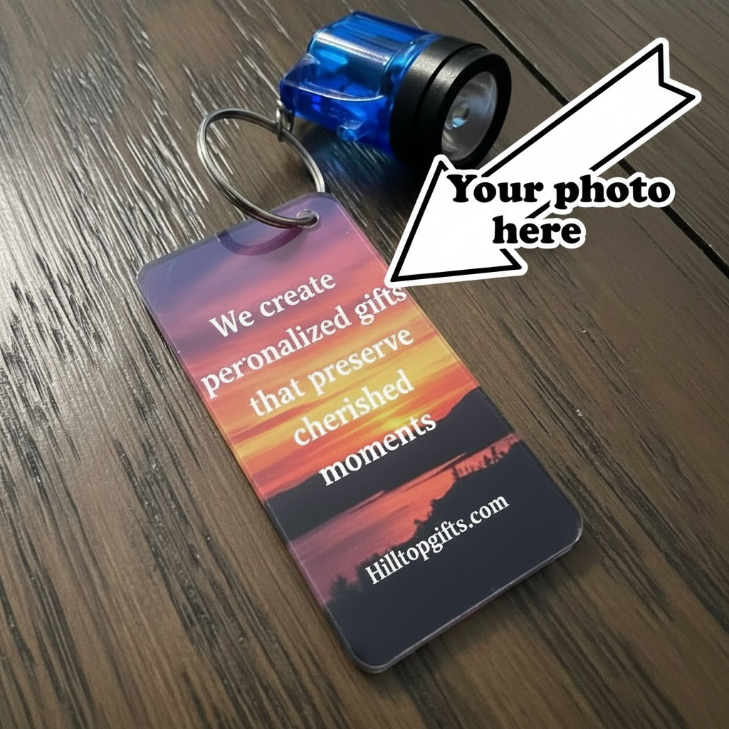 Custom Photo Flashlight Keychain