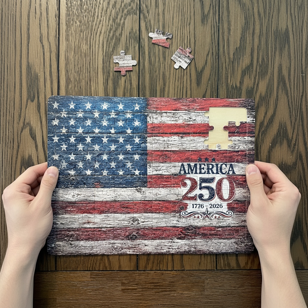 America 250 Years of Freedom Puzzle - 1776-2026 American Flag Patriotic Puzzle